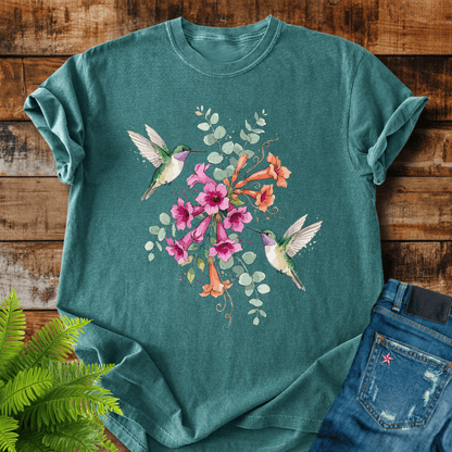 Hummingbird Bouquet T-shirt