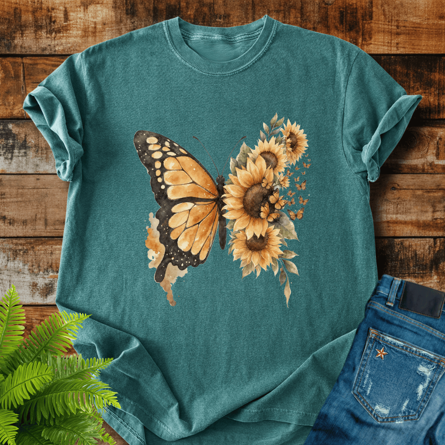 Sunflower Butterfly T-shirt