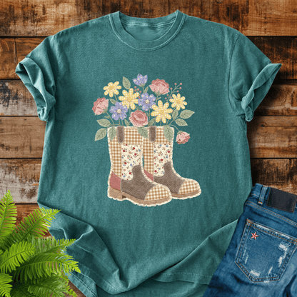 Floral Boots T-shirt