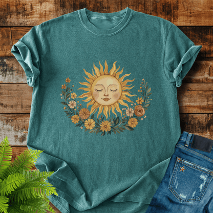 Floral Sun Face T-shirt