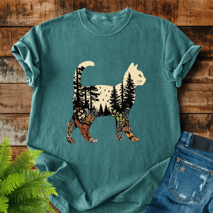 Forest Cat Silhouette T-shirt