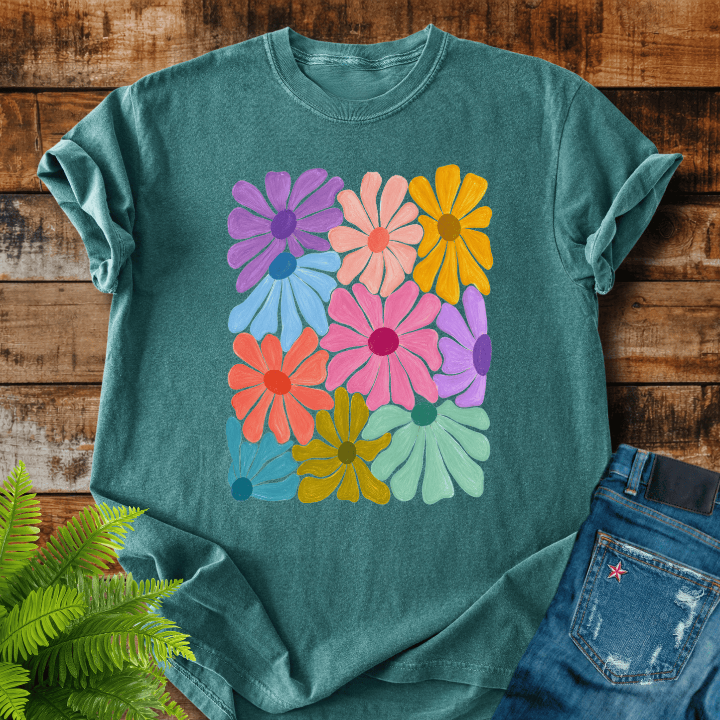 Colorful Daisy Bouquet T-shirt