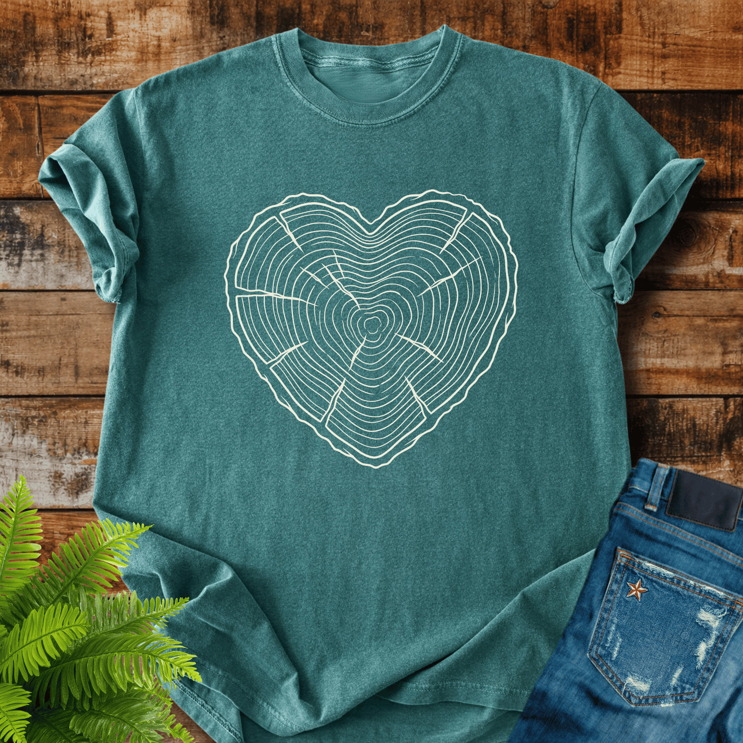 Heart Tree Rings T-shirt