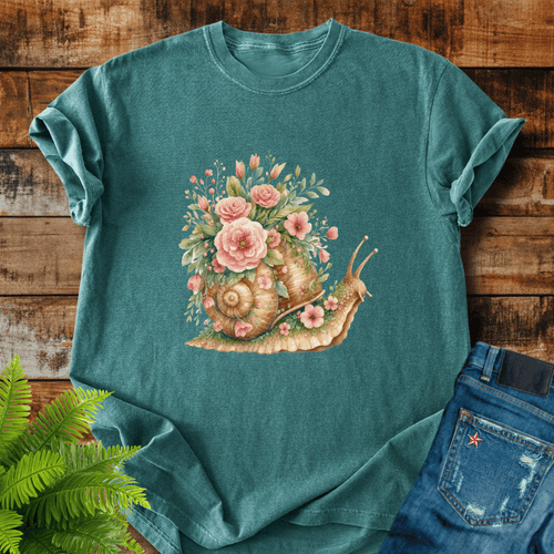 Floral Snail T-shirt