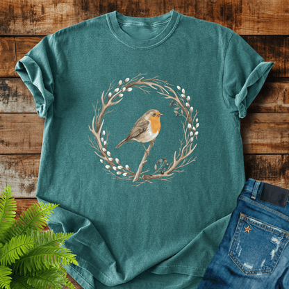 Robin Wreath T-shirt