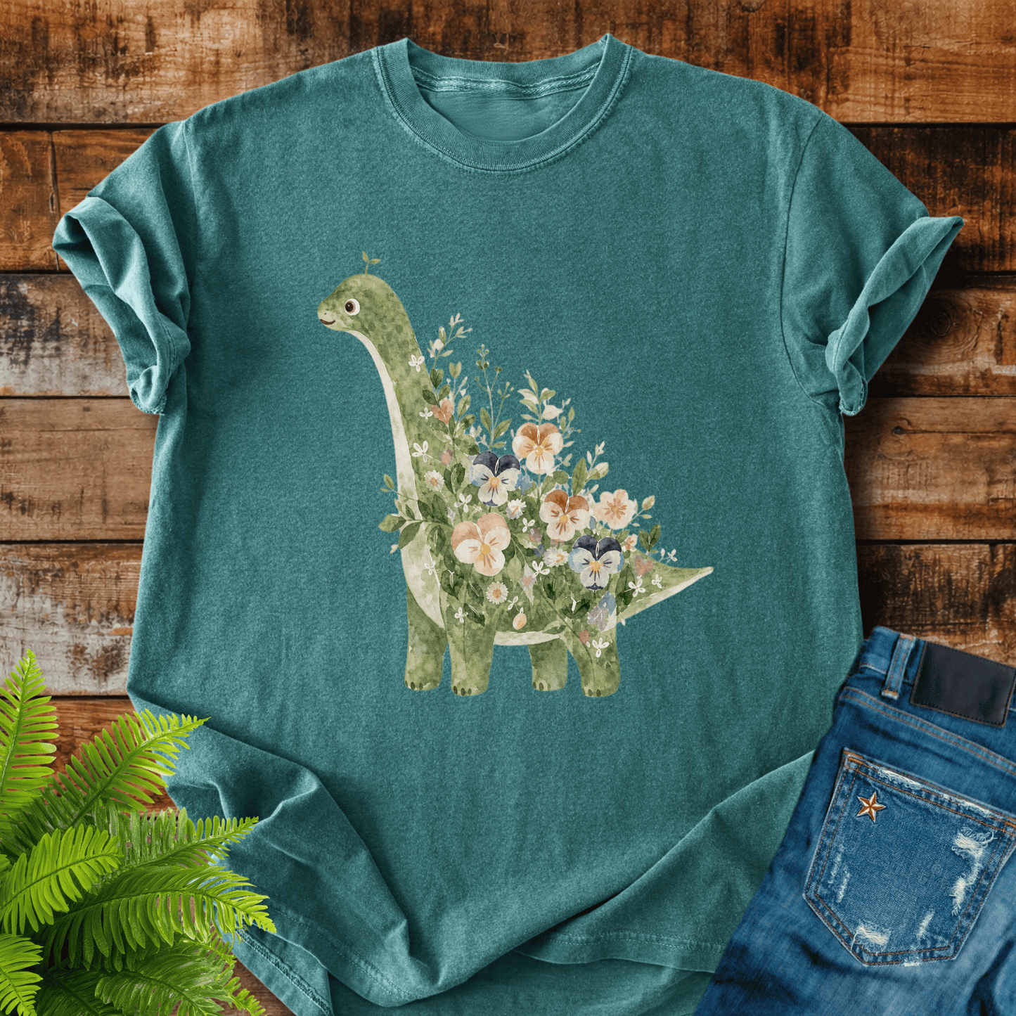 Floral Dinosaur T-shirt