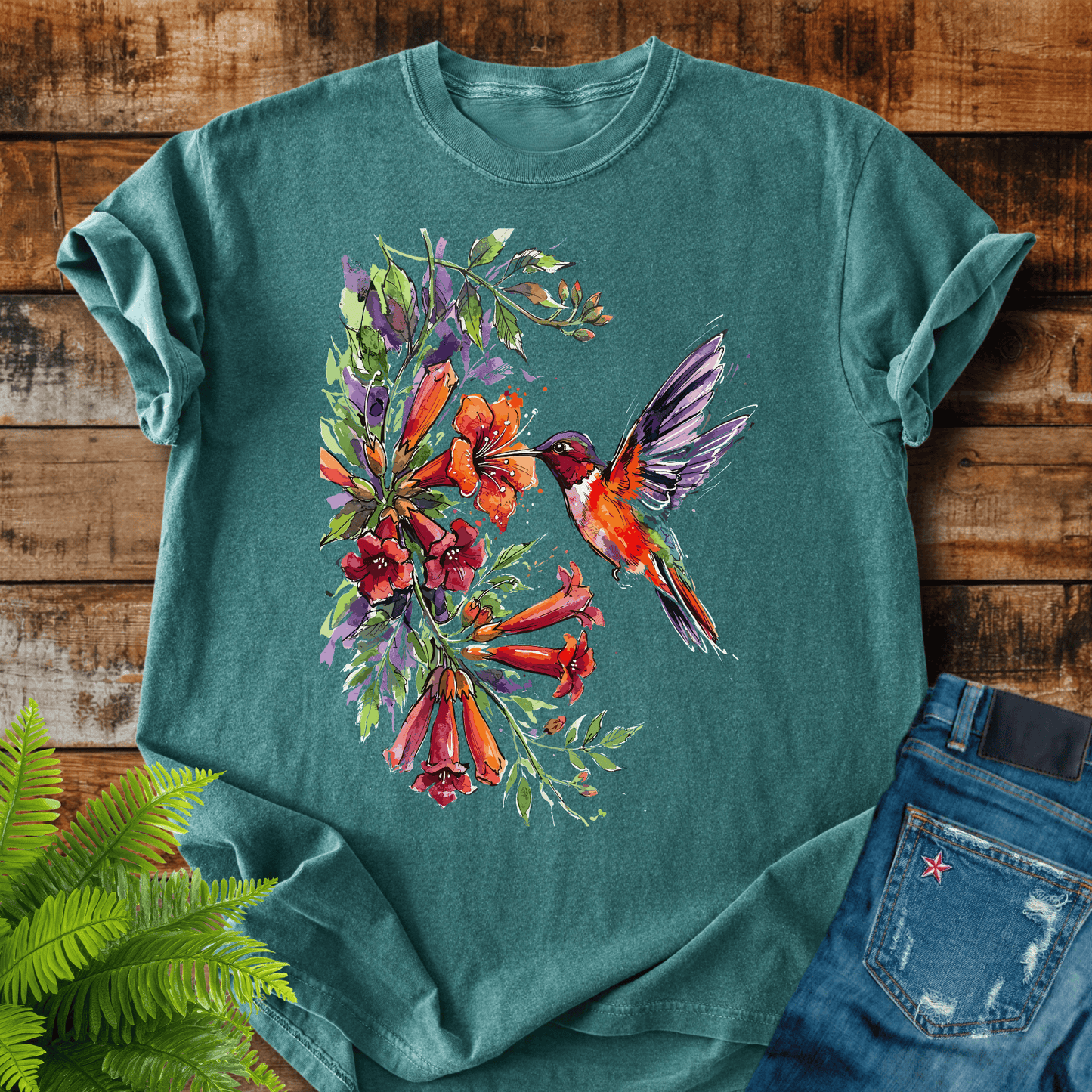 Watercolor Hummingbird T-shirt