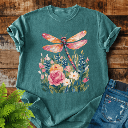 Floral Dragonfly T-shirt