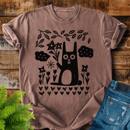 Folk Art Cat T-shirt