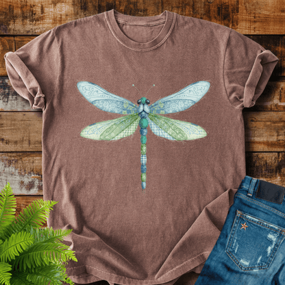 Faux Patchwork Dragonfly T-shirt