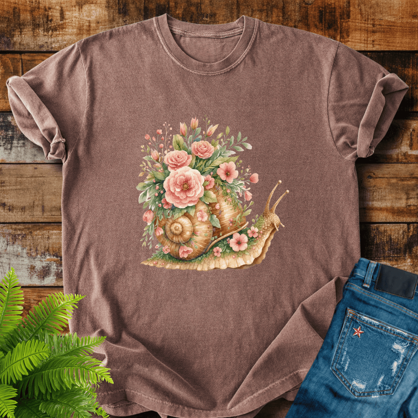 Floral Snail T-shirt