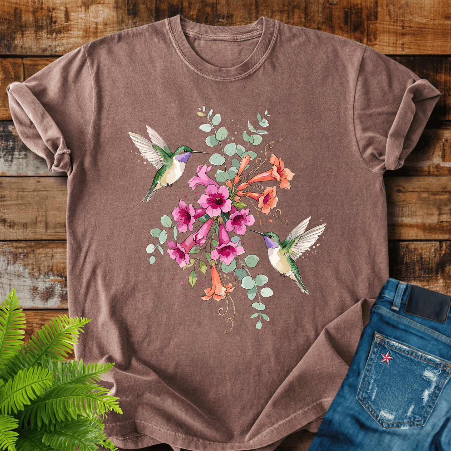 Hummingbird Bouquet T-shirt