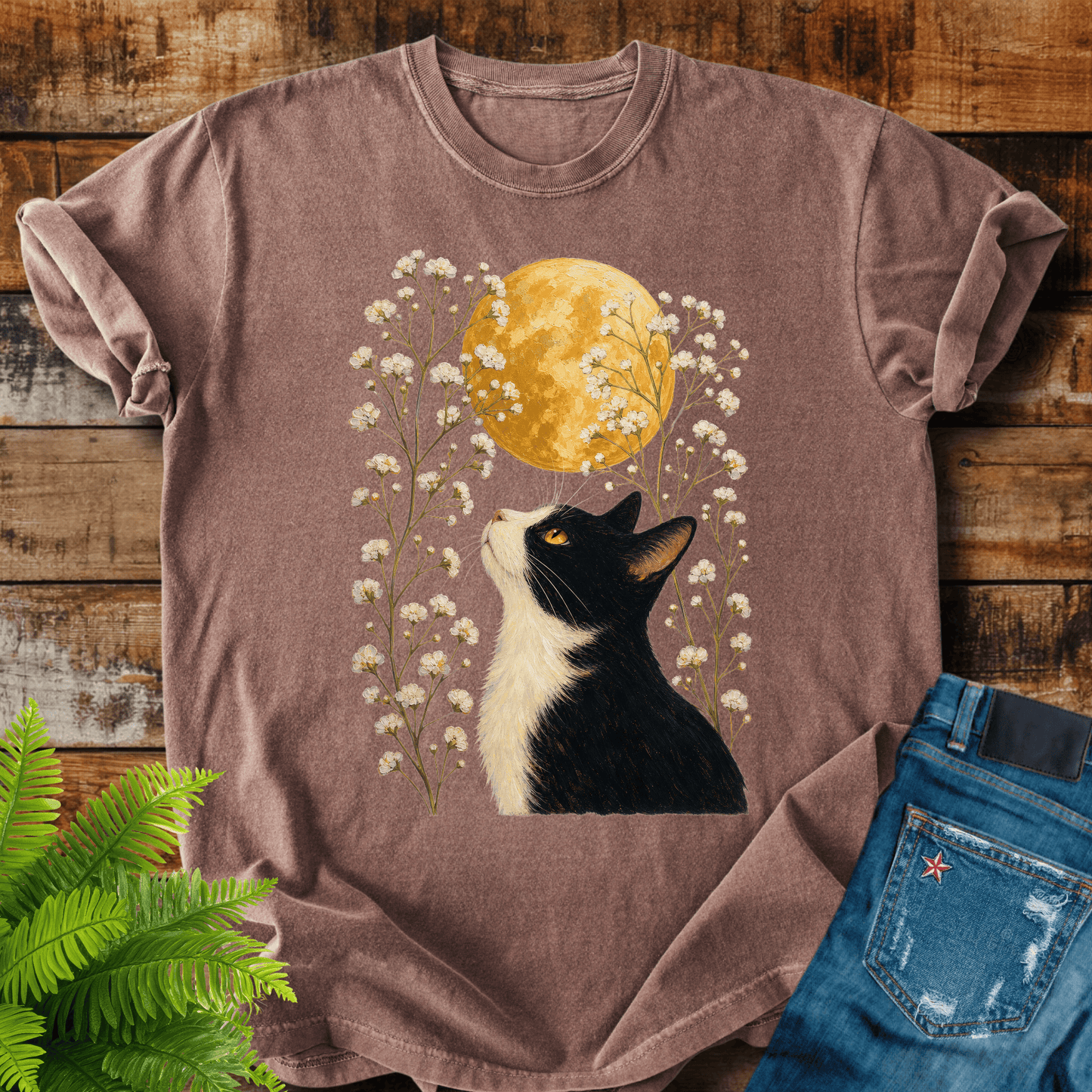 Moonlit Cat T-shirt