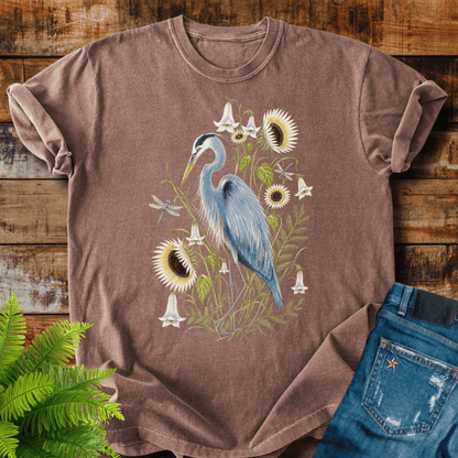 Heron Wildflowers T-shirt