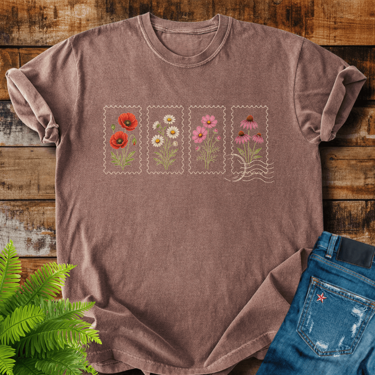 Floral Postage T-shirt