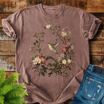 Floral Hummingbird T-shirt