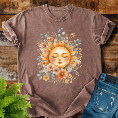 Floral Sun Face T-shirt