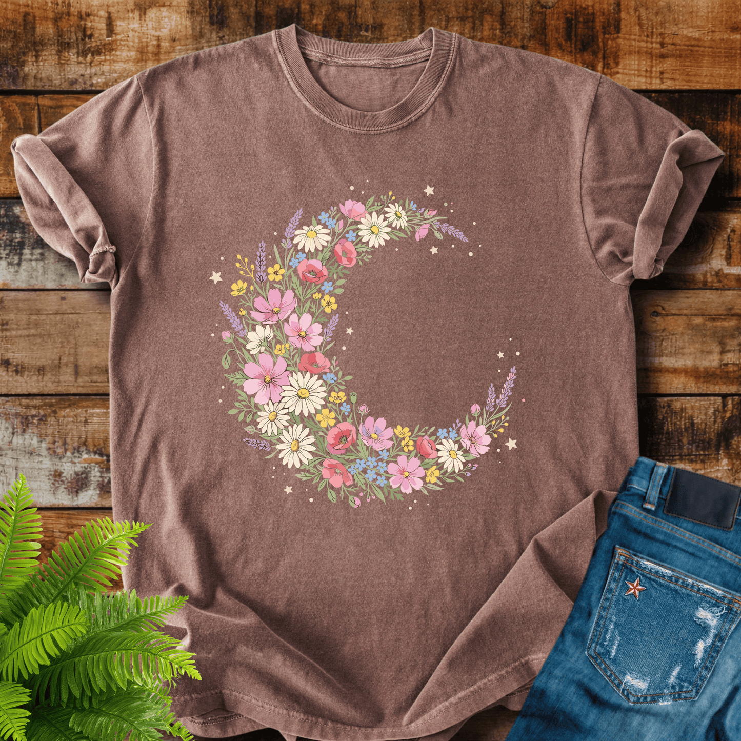 Floral Crescent T-shirt