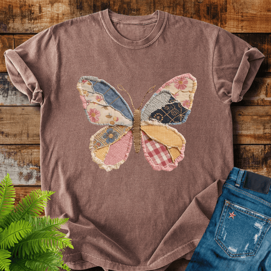 Faux Patchwork Butterfly T-shirt