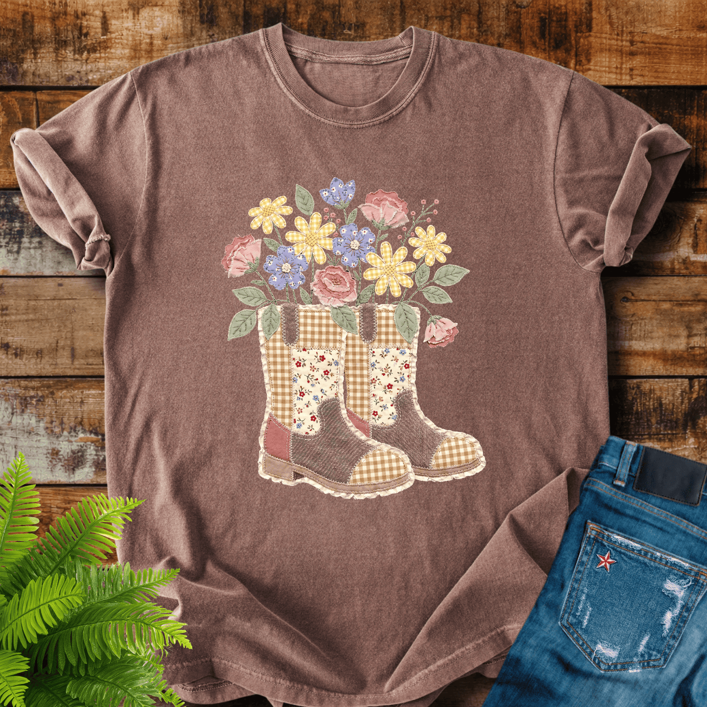 Floral Boots T-shirt