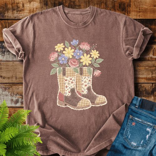 Floral Boots T-shirt