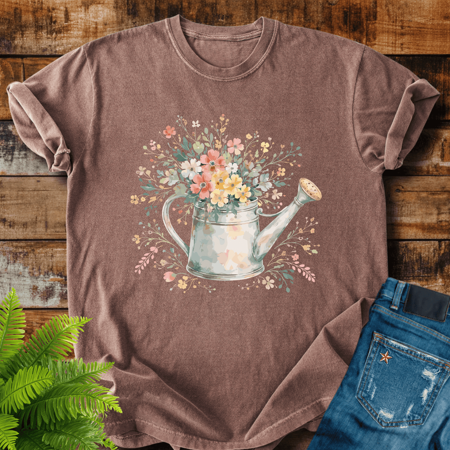 Floral Watering Can T-shirt