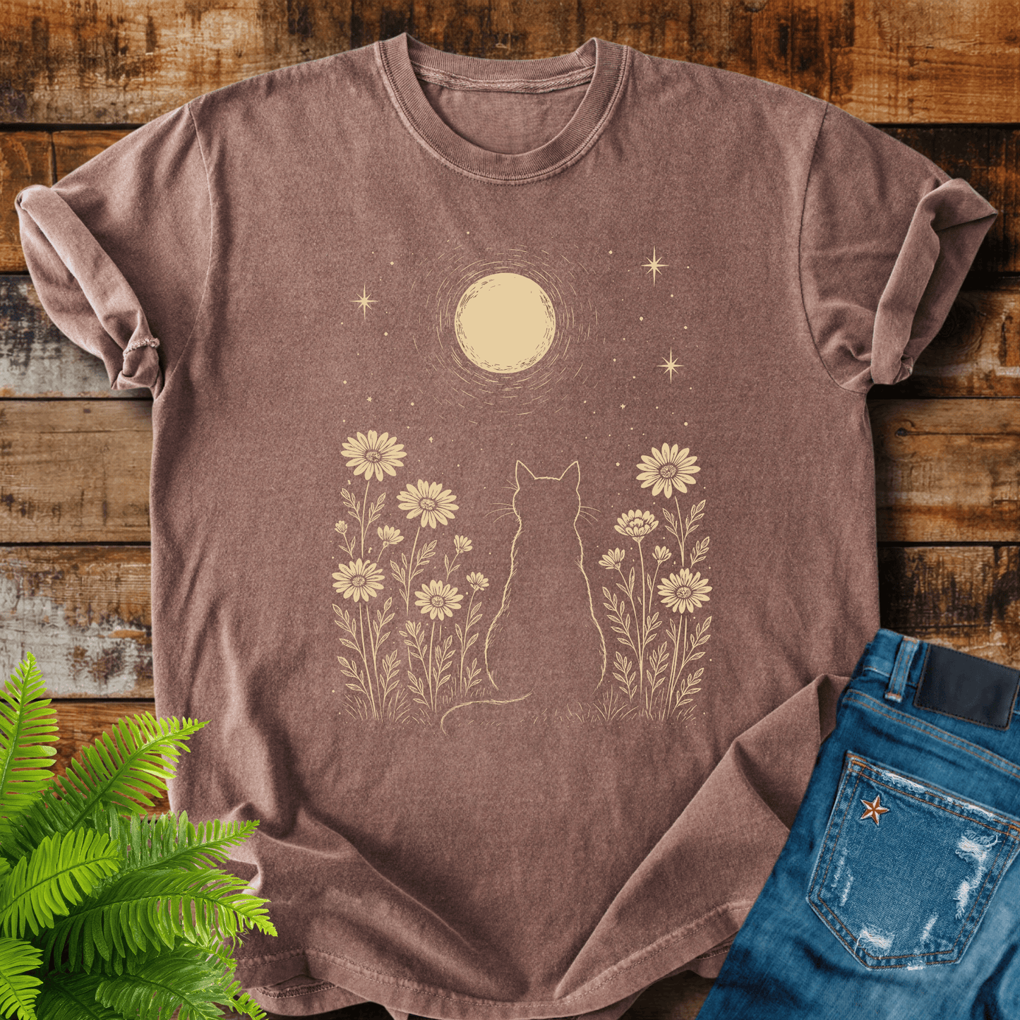Moonlit Cat T-shirt