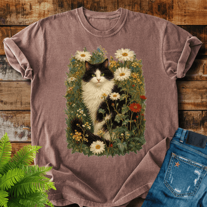 Floral Cat T-shirt