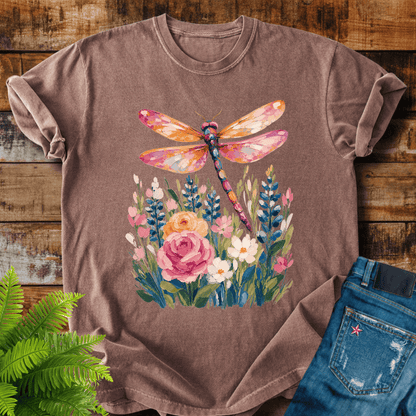 Floral Dragonfly T-shirt