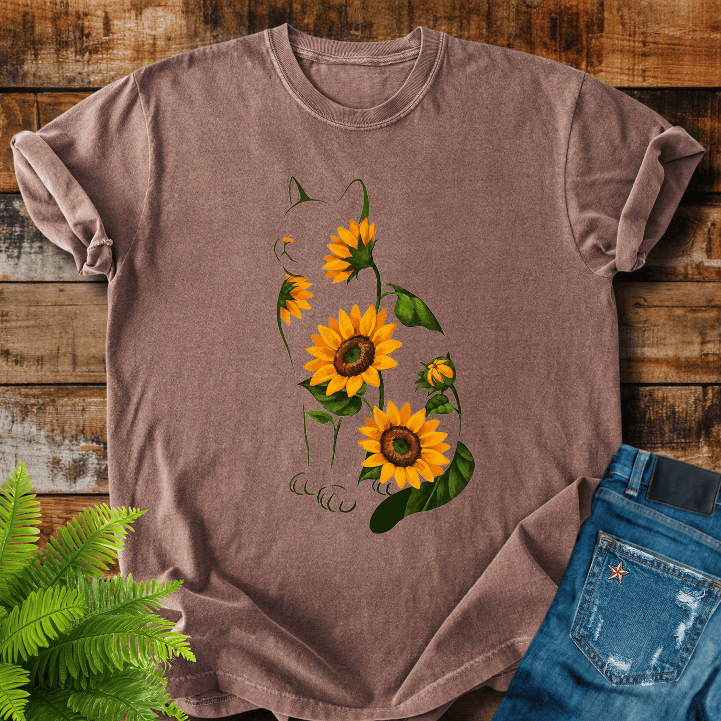 Sunflower Cat T-shirt