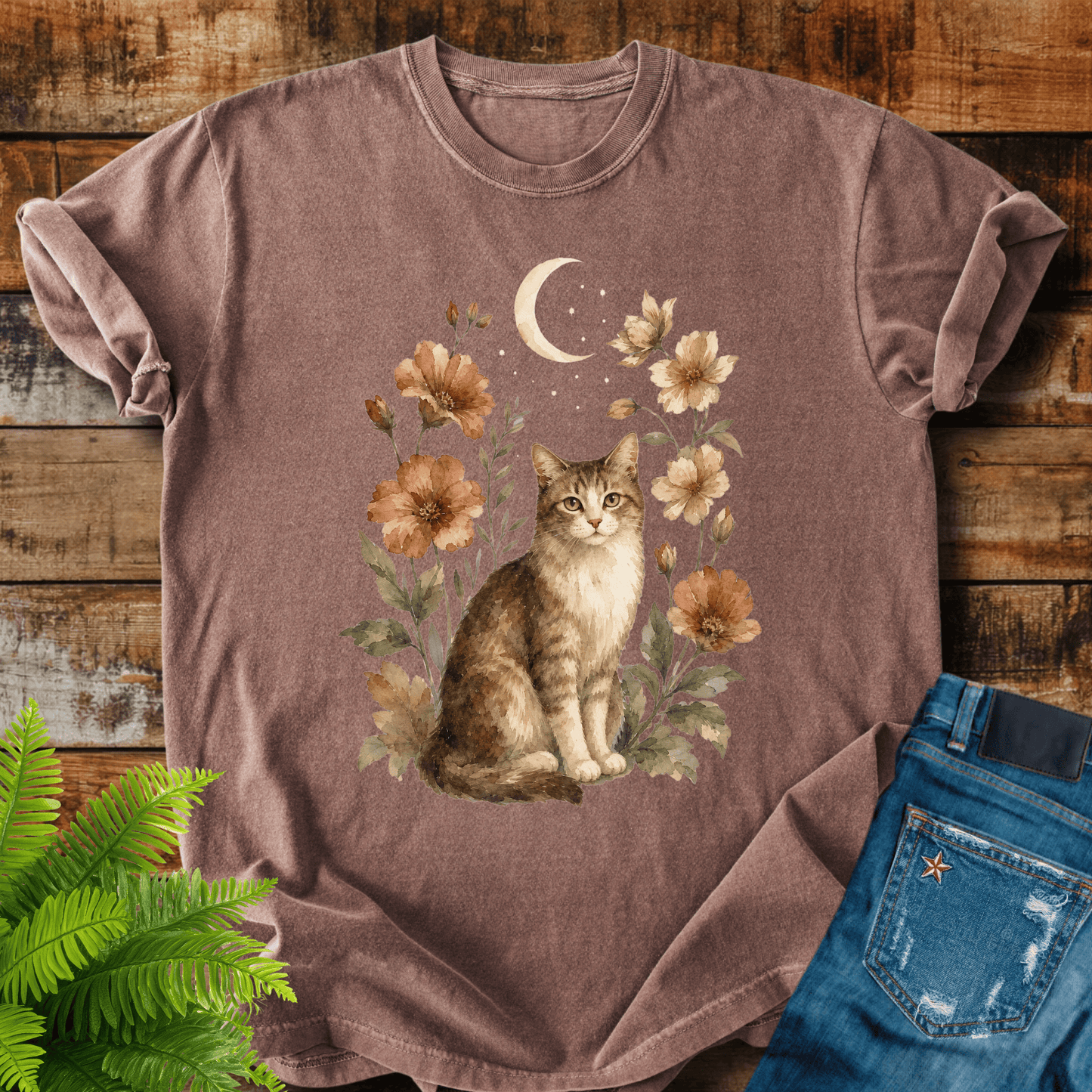 Moonlit Cat T-shirt