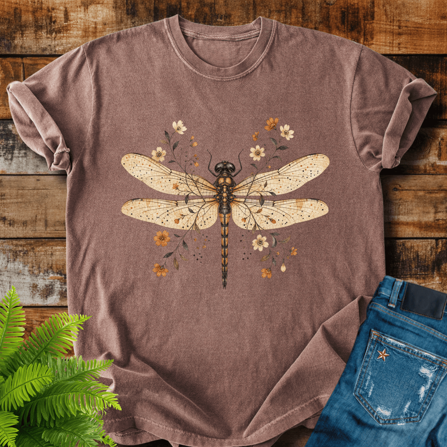 Floral Dragonfly T-shirt