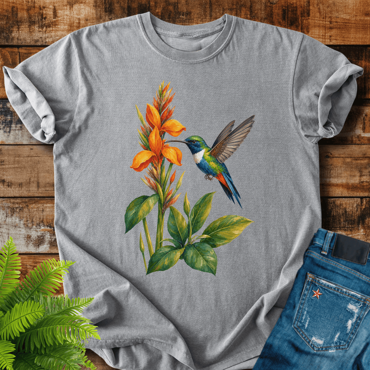 Hummingbird Flower T-shirt