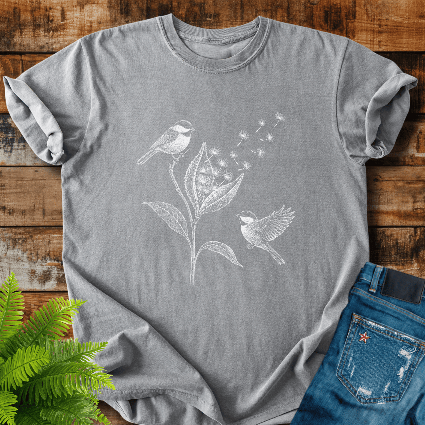 Birds And Blooms T-shirt