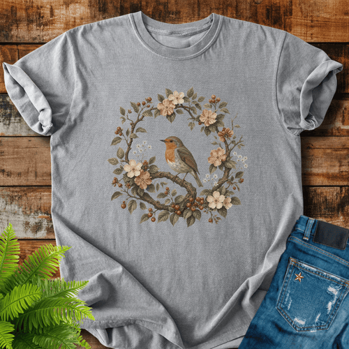 Floral Robin T-shirt