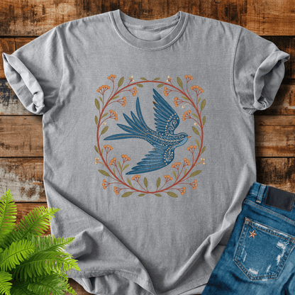 Floral Bluebird T-shirt