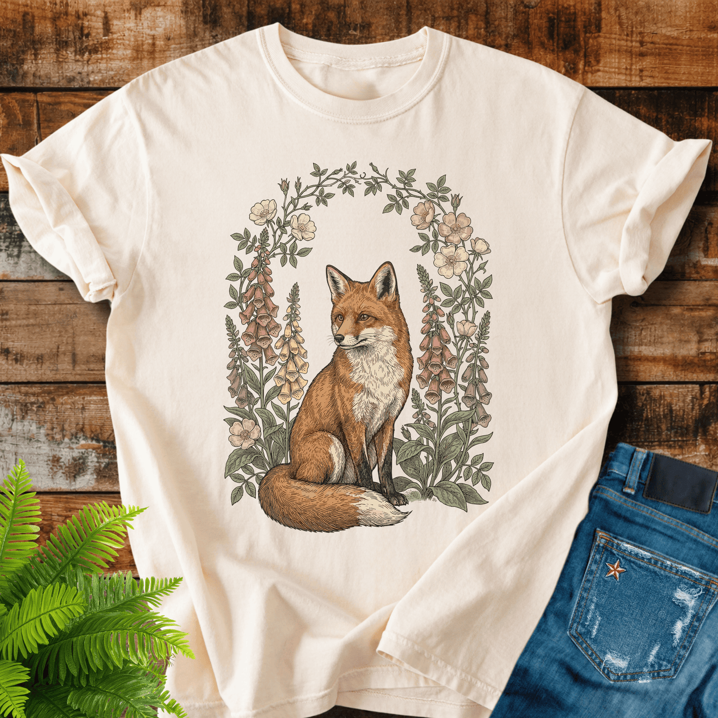 Floral Fox T-shirt