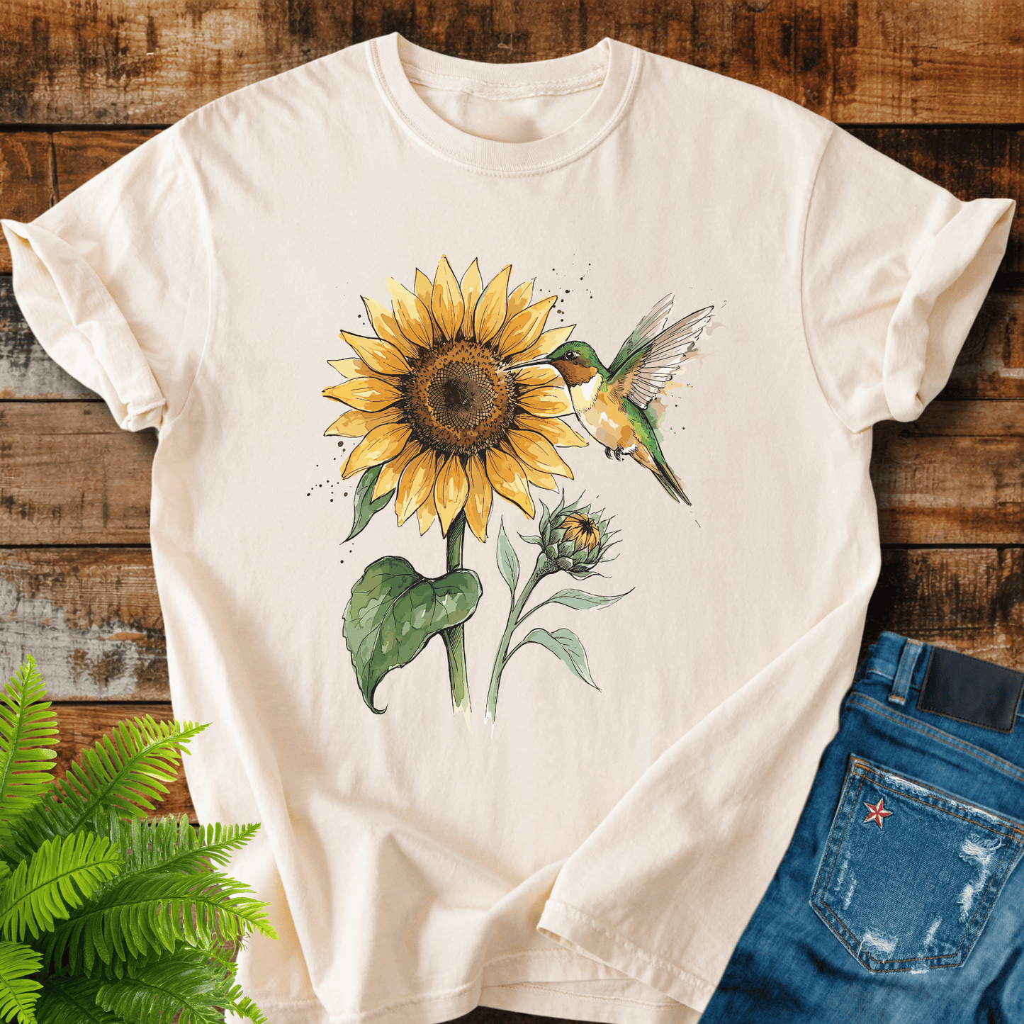 Sunflower Hummingbird T-shirt