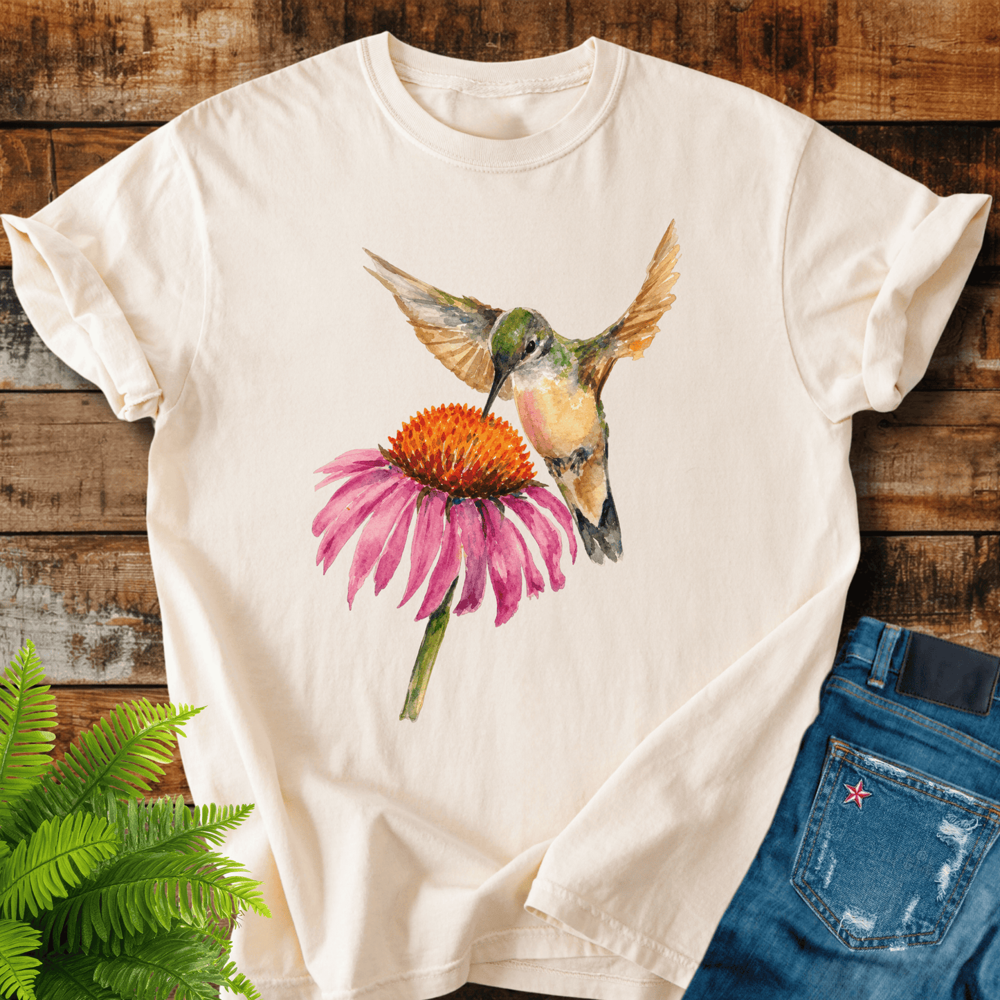 Hummingbird Flower T-shirt