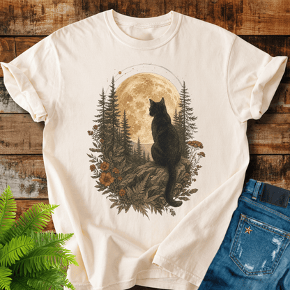 Moonlit Cat T-shirt
