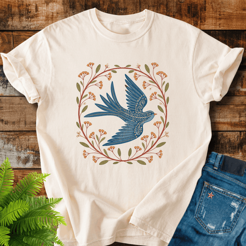 Floral Bluebird T-shirt