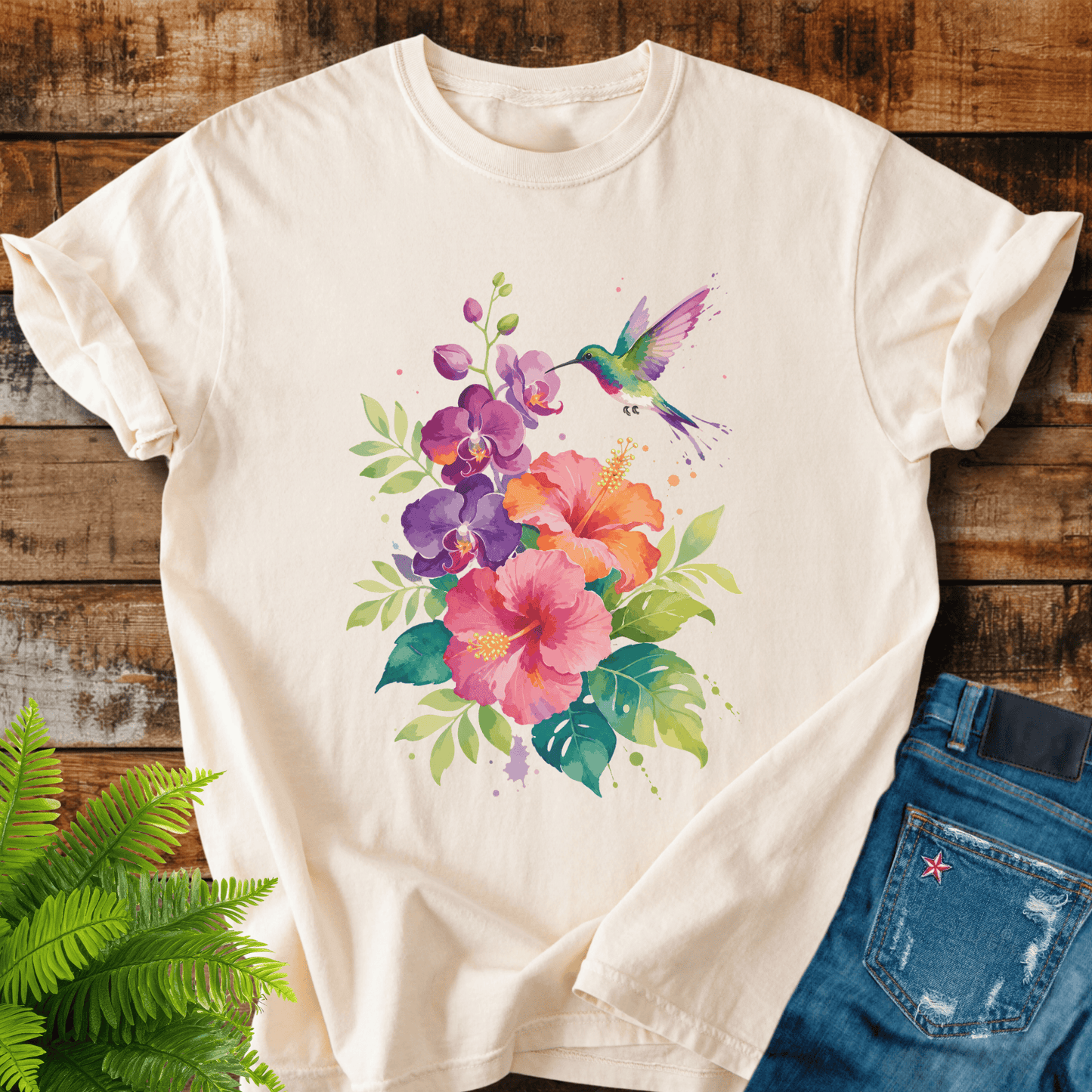 Hummingbird Flowers T-shirt