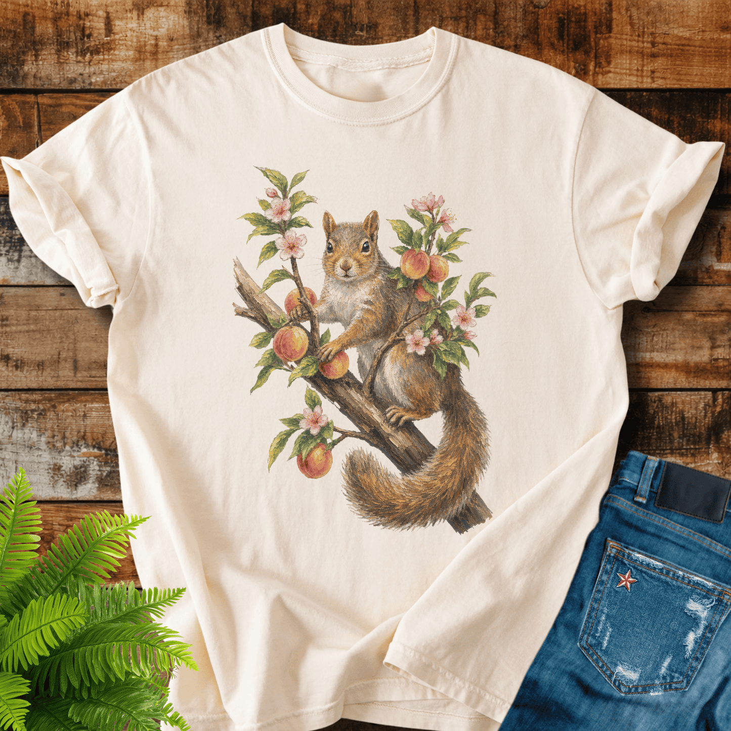 Peach Squirrel T-shirt