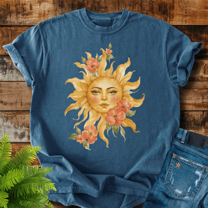 Floral Sun Face T-shirt