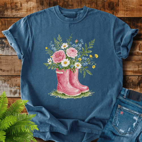 Floral Rainboots T-shirt