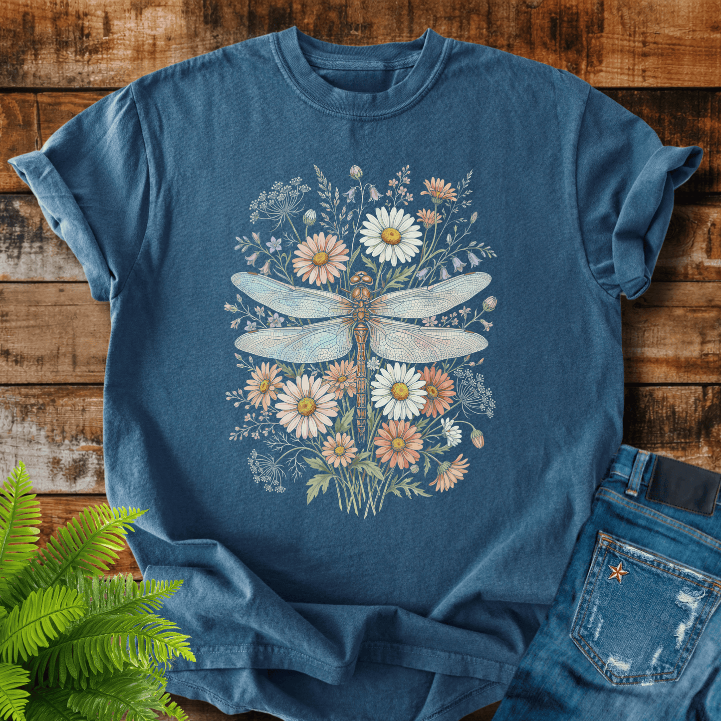 Floral Dragonfly T-shirt