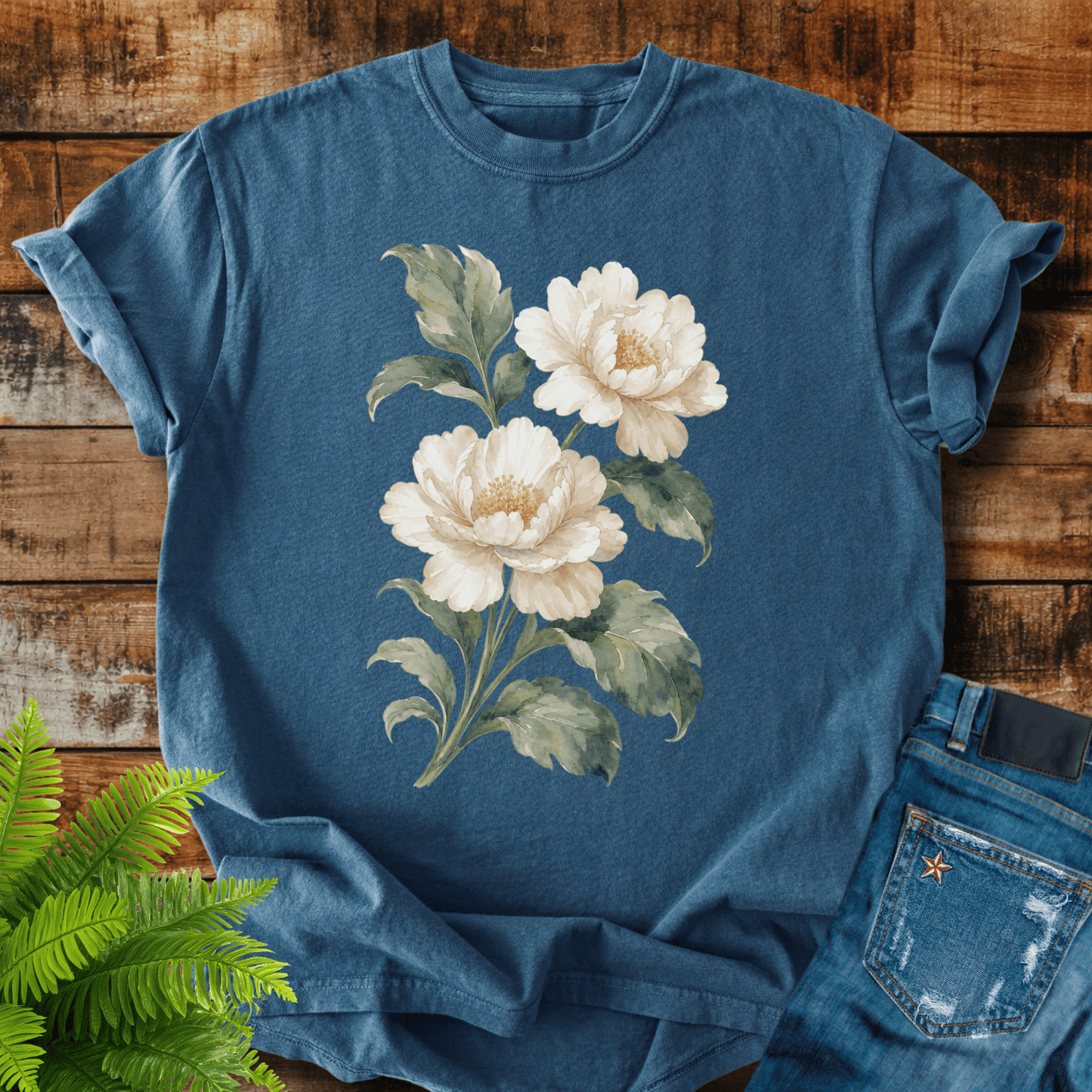 White Peonies T-shirt