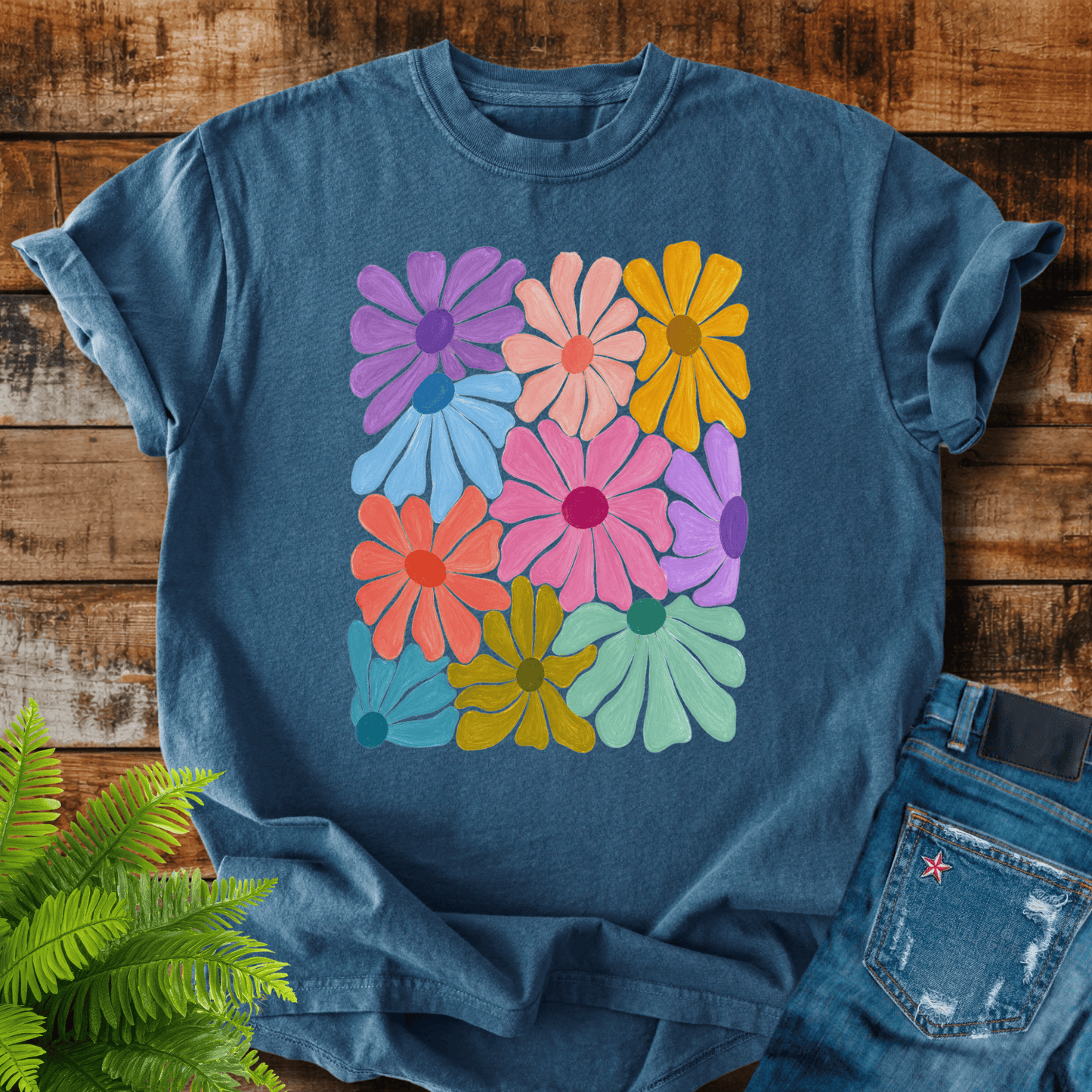 Colorful Daisy Bouquet T-shirt