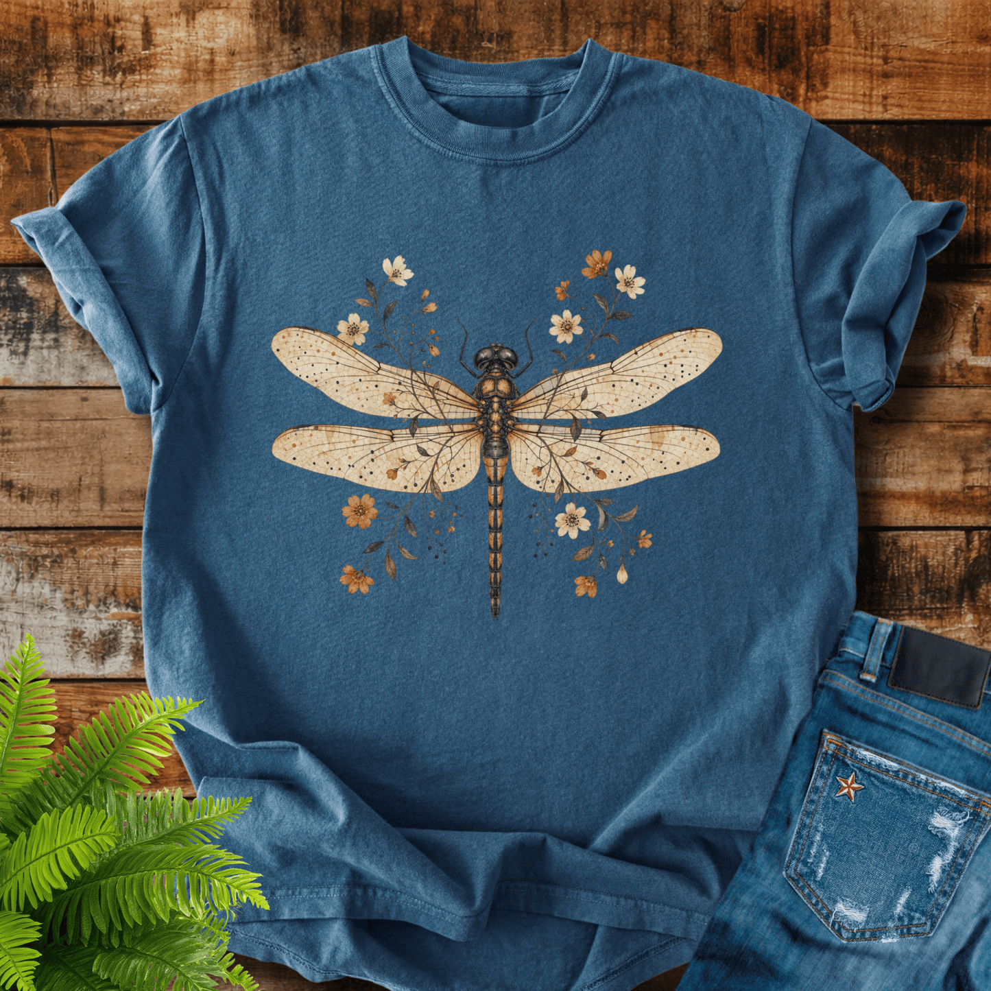 Floral Dragonfly T-shirt