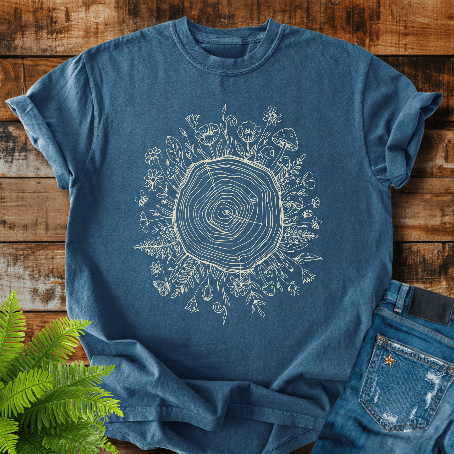 Floral Tree Rings T-shirt